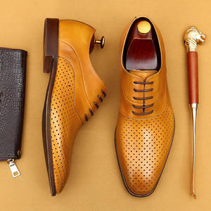 Sandalias de Vestir, Zapatos Casuales de Negocios con Perforaciones, Zapatos Oxford de Cuero con Punta Cuadrada, Transpirables y Antideslizantes para Hombre, Verano - Product Image 4