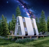 Australie Canada Luxe Victorien Nouveau Vert Préfabriqué Chambre d'hôtel à deux étages Matériau en acier Resorts de luxe de style victorien