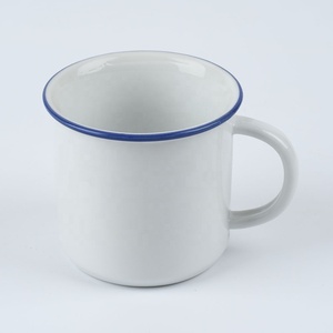 Tasse en émail vintage écologique tasse à café ou à thé tasse vintage cadeau décor rustique tasse de camping - Product Image 1