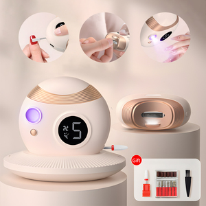 Multi Functional Rechargeable Electric <strong>Nail</strong> Polishing Automatic <strong>Nail</strong> Clipper with UV Drying Lamp and <strong>Nail</strong> Drill Bits - Product Image 1