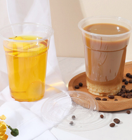 Offre Spéciale – Gobelets jetables en PET transparents de 90 mm pour café glacé, thé au lait, jus et boissons froides, avec couvercles et pailles