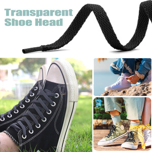 WEGOODZF Cordones Planos Personalizados de una Sola Capa, Anchos y Gruesos de 0.8 cm (5/16 Pulgadas), Adecuados para Zapatillas Deportivas y de Correr - Product Image 3