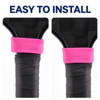 Petite bande de poignée en caoutchouc silicone plat pour raquette de pickleball, accessoire confortable et extensible pour l'entraînement physique et la gym