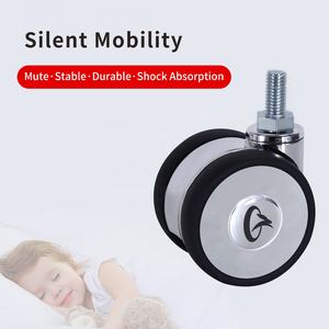 Ruedas para Sillas, Juego de 5 Ruedas Giratorias de Goma de 2.5 Pulgadas para Sillas de Oficina, Ruedas Giratorias de 2 Pulgadas con Protectores de Ruedas - Product Image 5