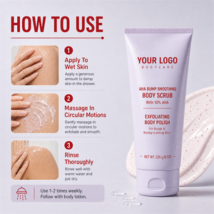 Exfoliante Corporal OEM para Suavizar la Piel Áspera con Queratosis Pilaris, Suave, No Irritante, 10% AHA, Refina y Revela una Piel Más Lisa - Product Image 5