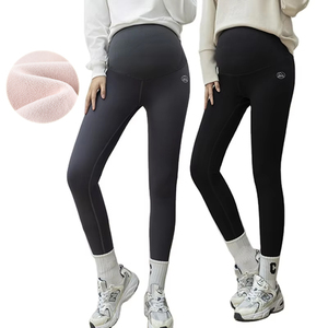 Leggings d'hiver pour femmes enceintes de grande taille avec pantalon requin en polaire épaisse Pantalon de maternité <span class=keywords><strong>chaud</strong></span> en polaire d'agneau - Product Image 1