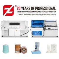 Machine d'emballage sous film rétractable ZF-A6352+SJ550, machine d'emballage sous film rétractable automatique pour l'emballage de boîtes industrielles