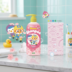 Champú Líquido para Niños Pororo 400g Hidratante para el Cuidado del Cabello Infantil, para Todo Tipo de Cabello - Product Image 3
