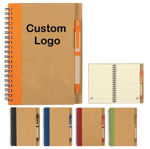 Tùy chỉnh in ấn thân thiện với môi giấy kraft Tạp Chí bìa cứng máy tính xách tay với bút cá nhân văn phòng văn phòng phẩm xoắn ốc máy tính xách tay - Product Image 1