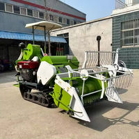 Mini Moissonneuse-batteuse automotrice pour riz et blé, 15-35 CV, diesel, chenilles en caoutchouc, 1200 mm