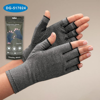 Gant de compression antidérapant pour l'arthrite avec tissu TC, élasthanne et silicone gris, classe I, pour la gym et l'exercice, soulagement de la douleur aux mains