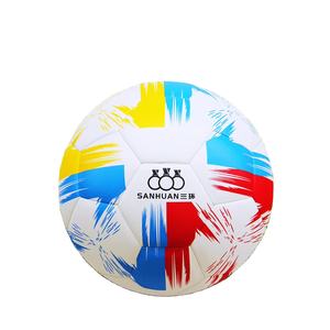 Balón de fútbol de PU personalizado de alta calidad de la <span class=keywords><strong>marca</strong></span> Sanhuan con logotipo profesional, balones de fútbol personalizables - Product Image 1