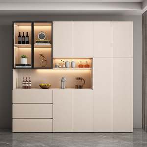 Santopova Modern Multifunctional Living Room Storage Cabinet with LED Lighting & Glass Door Display - Product Image 4