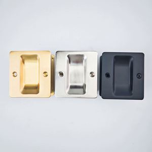 WEKIS Custom Black Solid Brass Modern Privacy Pocket Door Lock <b>Screw</b> Installation 1-Year Warranty Durable Feature Quick & Easy - Product Image 3