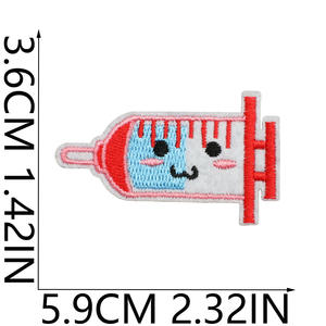 Wholesale Felt Luxury Fluffy Crochet Iron on Badge Patch <b>Nurse</b> Custom Small Embroidered Patch for Clothing - Product Image 4