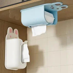 DS2973 Dispenser handuk kertas untuk kamar mandi dapur gantungan kotak tisu laci serbet pemegang Dispenser kotak tisu terpasang di dinding