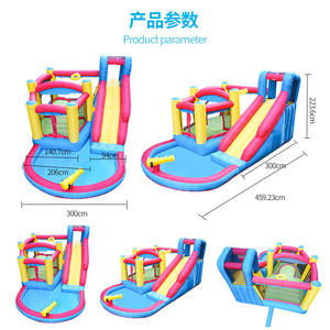 Toboggan gonflable en PVC pour enfants Trampoline d'extérieur commercial pour garçons et filles <span class=keywords><strong>Piscine</strong></span> à balles gonflable d'été avec ventilateur - Product Image 2