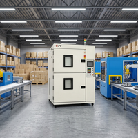 Machine d'essai de choc thermique à deux bacs avec refroidissement par eau, cascade de réfrigération, écran tactile et testeur d'impact de cycle de température
