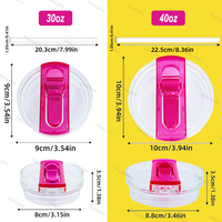 Nouveau Promax remplacement étanche sans déversement facile à nettoyer couvercle de gobelet réutilisable couvercle de gobelet de paille à rabat pour gobelets de 40oz