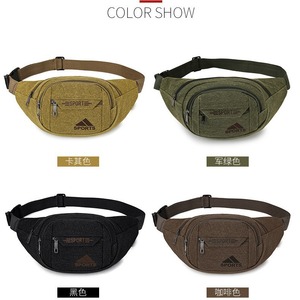 Canvas Waist Bag For Men Women Crossbody Outdoor Large Capacity Sport Multi Functional Portable Travel Fanny Pack - Product Image 2