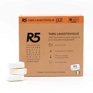 Tablettes lave-vaisselle R5 Eco, 30 unités, élimination des taches, fabriqué en Italie - Product Image 1