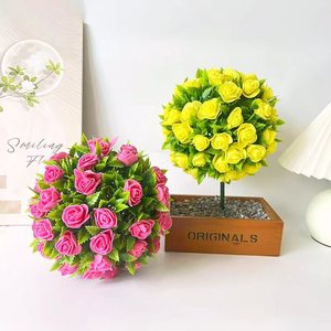 Rosa Artificial de Tallo Único con Base de Espiga para Decoración Floral en Jardín, Césped, Navidad, Mesa de Boda - Product Image 2