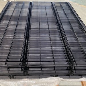 แผงรั้วเหล็กโค้ง 3 มิติ รุ่น 7016 สำหรับตกแต่ง พร้อมงานเชื่อมต่อกับไม้แบบโปแลนด์  รั้วขายส่งคุณภาพดีที่สุด แผงรั้วโค้ง - Product Image 3