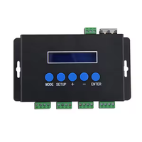 Contrôleur LED professionnel compatible DC5-24V WS2811 UCS1903 UCS2904 BC-204 4 canaux double protocole ArtNet E1.31 Ethernet Pixel