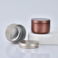 Mini boîte ronde vide de 10g en métal mat pour matcha, café, thé, conteneur d'emballage