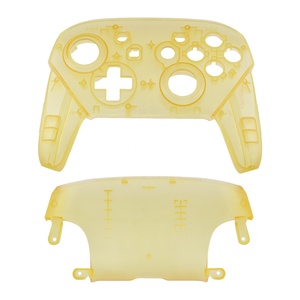 EXtremeRate Clear Faceplate and Backplate Shell for <b>Nintendo</b> <b>Switch</b> Pro Controller - DIY Replacement Top&Bottom Housing Case - Product Image 1