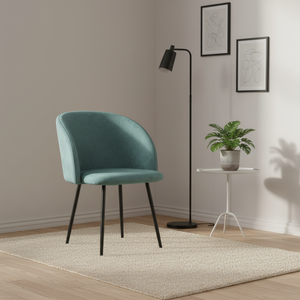 Silla <span class=keywords><strong>de</strong></span> Comedor Moderna Tapizada en Terciopelo, Asiento Suave, Patas <span class=keywords><strong>de</strong></span> Metal, Comedor 4 <span class=keywords><strong>Sillas</strong></span> - Product Image 3