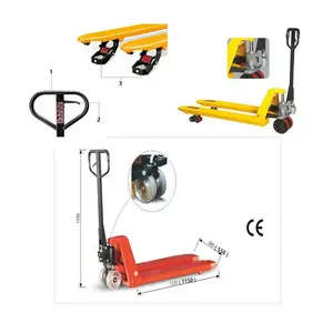 Alta qualidade pallet truck fornecimento de fábrica 2ton mão empilhadeira manual hidráulica pallet truck 3 ton pallet jack empilhadeira fabricação