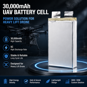 Batteries semi-solides rechargeables 3,7 V 5C 30000 mAh Li-ion Li-ion polymère lithium (Lipo) pour drone - Product Image 1