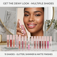 Kit de gloss à lèvres végétalien nourrissant et repulpant longue tenue, 50 couleurs mélangées, brillance non collante aux couleurs somptueuses