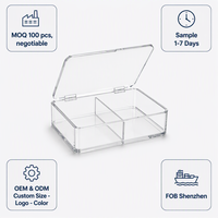 Boîte de rangement pour puzzles en acrylique Calic, transparente, plate, pour puzzles, artisanat et jeux, taille personnalisée, OEM, vente en gros