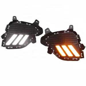 Feu anti-brouillard LED blanc pour Hyundai Creta IX25, accessoire de voiture, DRL, avec Signal jaune, livraison gratuite, 2017, 2018