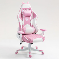 Support lombaire inclinable chaise de jeu ergonomique Cat Kitty Racing chaise de bureau de direction ordinateur chaise de bureau à domicile