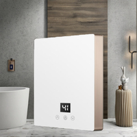 Chaude 8000W 220V Chauffe-Eau Électrique Chauffage Instantané Douche Geyser Salle De Bains Sans Réservoir LED Ménage Hôtel En Plein Air Garage En Plastique
