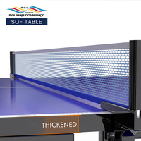 Table de ping-pong pliable professionnelle S.Q.F, bleue, avec roues, qualité commerciale, PVC, pour intérieur, utilisation en salle de sport ou club, écologique