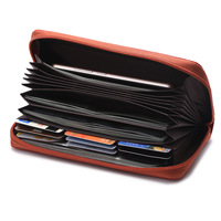 Dompet Wanita Kulit Asli Mewah 3 Lipat RFID Tempat Kartu Ponsel Dompet Koin Wanita Desainer Penutup Paspor Modis
