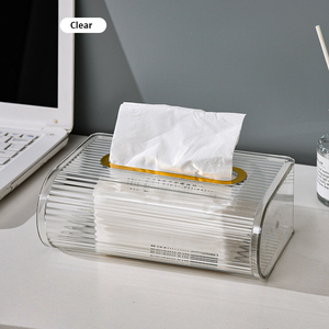 Porte-mouchoirs mural Boîte à mouchoirs transparente Porte-serviettes de cuisine en plastique pour restaurant <span class=keywords><strong>Distributeur</strong></span> de mouchoirs - Product Image 2