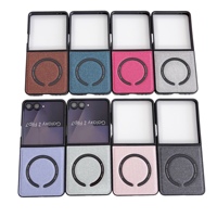 Étuis de téléphone portable de luxe en PU, antichoc, anti-traces de doigts, à chargement magnétique pour Z Flip 7/6/5/4/3, avec logo personnalisé, origine Guangzhou