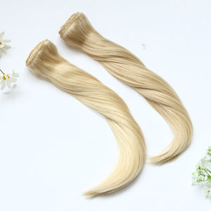 Extensiones de cabello indio Remy Doble dibujado Grueso Clip-In Máquina teñida a granel de alta calidad Doble trama 18 "20" 22 "24" 30 "Piezas - Product Image 5