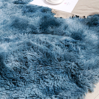 Tapis de Salon 160cm X 120cm Gris Clair en Fourrure PV Moelleuse Fausse Fourrure Moderne Grand Tapis Shaggy Confort Durable Lavable