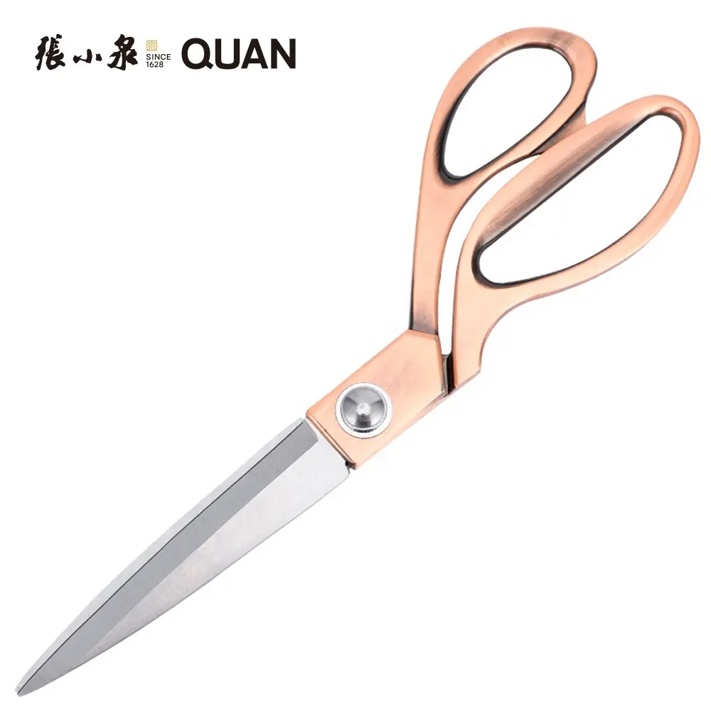 Professional Stainless Steel Sewing Tailor Scissors for Fabric Cloth Cutting Scissors Rose-gold Household Scissors