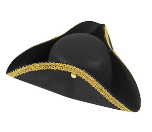 Chapeau tricorne colonial de luxe MH-1206 Halloween Chapeau de capitaine pirate Napoléon pour l'extérieur <span class=keywords><strong>Guerre</strong></span> <span class=keywords><strong>révolutionnaire</strong></span> Tenues de style colonial - Product Image 2