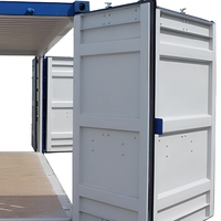 Conteneur latéral entièrement ouvert certifié CSC de 20 pieds en acier Corten-A, 20 pieds, 31,2 m³ pour le chargement de marchandises de projets surdimensionnés
