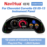 Navihua Nouvelle Arrivée Tableau de Bord LCD pour Chevrolet Corvette C6 2005-2013 - Cockpit Virtuel Compteur de Vitesse Tableau de Bord