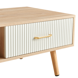 2026 Hot Sale <b>Rectangle</b> <b>Coffee</b> <b>Table</b> with Solid Wood Legs Sliding Drawer Storage Modern Easy to Clean Living Room Woodiness - Product Image 6