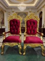 Chaises Trônes Modernes Blancs Roi et Reine Lion, Faits Main en Acrylique, Design Européen Antique, Réglables, pour Dîner, Hôtel, Location Mariage